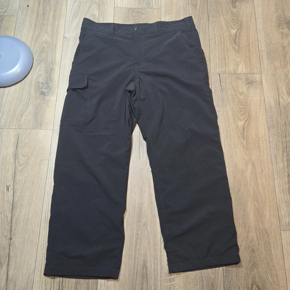 Eddie Bauer Travex Fleece Lined Thermal Travel Hiking Pants Mens 36x30 Black